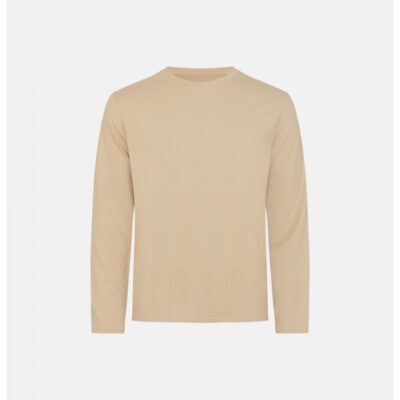 RESTERÃDS langærmet bambus t-shirt i beige til herre